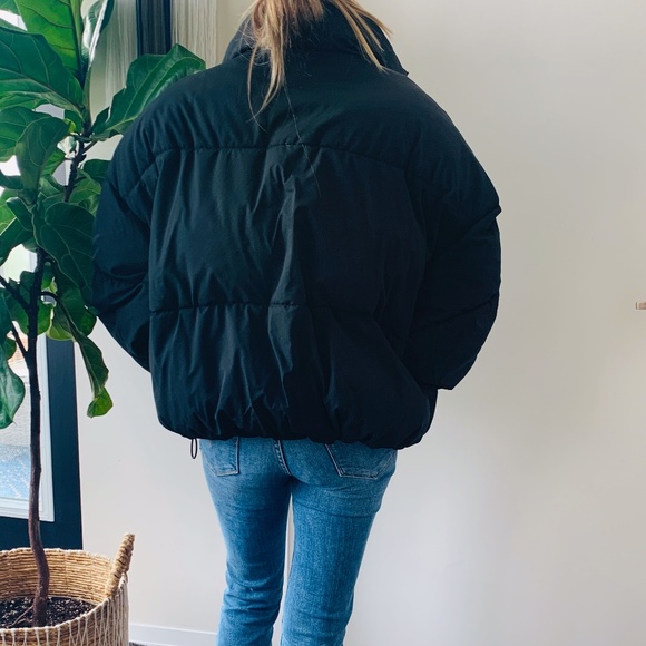 Black Puffer Coat - Picture 2 of 4